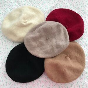 👑 5/$150 Wool Blend French Beret Hat Lot Collection Bundle